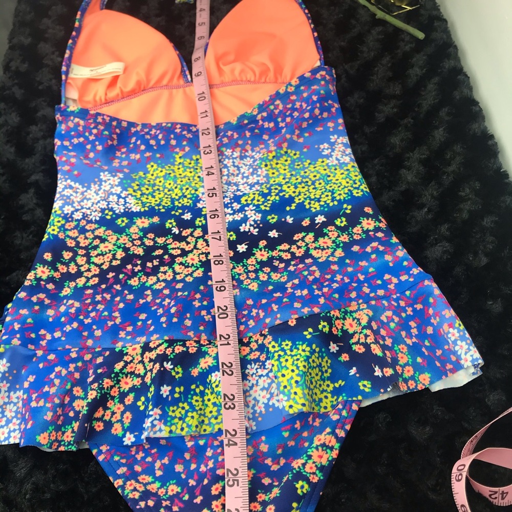 Neon Floral One Piece Swimsuit - Picture 16 of 16